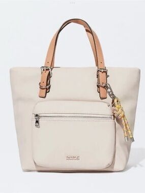 Parfois Top Handle Crossbody Neutrals Beige Tan Off white Tote Bag